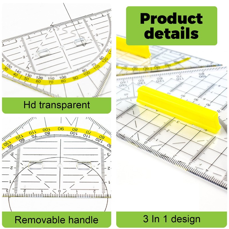 Set of 2 Set Square, Set Square with Handle, Flexible