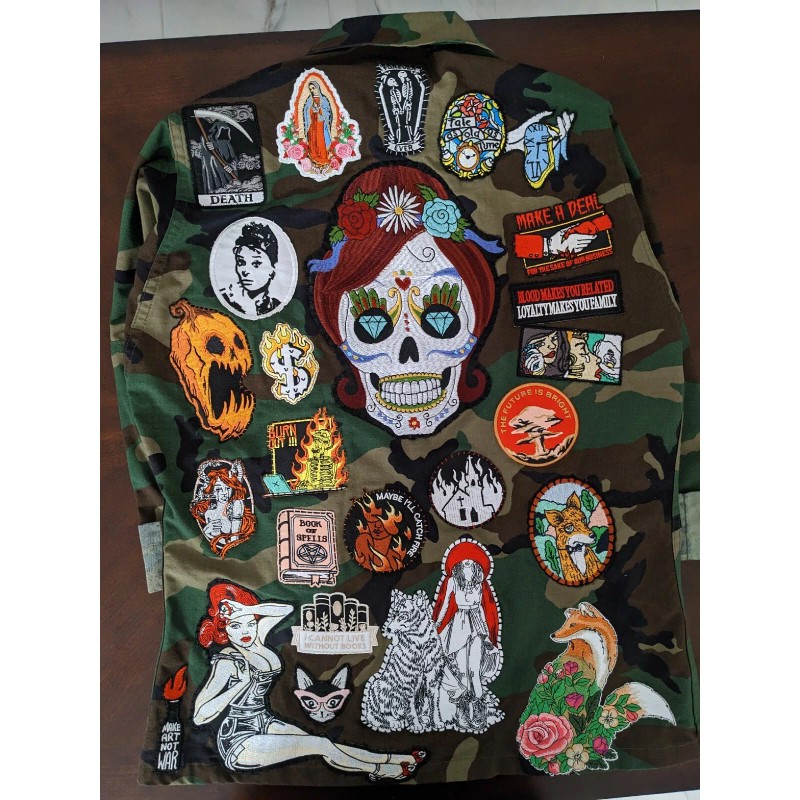 Death Tarot Card Grim Reaper Patch Goth Punk Embroidered Iron