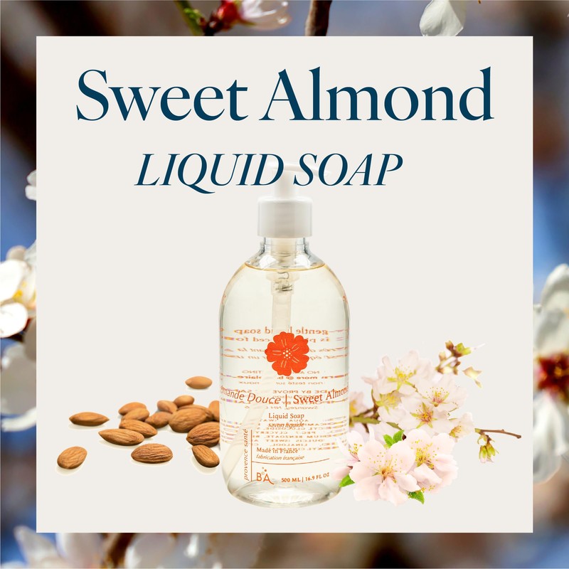 Provence Sante Natural Liquid Soap - Moisturizing Almond Oil Hand