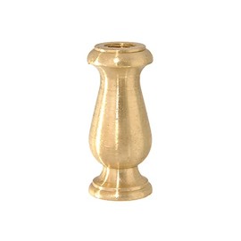 B&P Lamp® 2 Inch Turned Brass Spindle, Slips 1/8IP, Unfinished