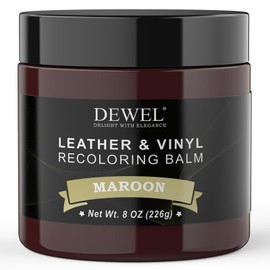 DEWEL Leather Recoloring Balm, Maroon Leather Color Restorer for Scratched and Faded, Leather Scratch Remover, Upgrade Leather Repair Kit for Restore Couches, Car Seats, Shoes, Boots