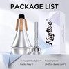 Kuylive 3C Trumpet Mouthpiece with Lightweight Aluminum Practice Trumpet Mute