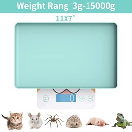 MINDPET-MED Cute Scale, Digital Pet Scale for Small Animal, Whelping Scale,Mini Precision Gram Weight Balance Scale, High Precision ±0.03oz,Blue,Suitable for Newborn Pets