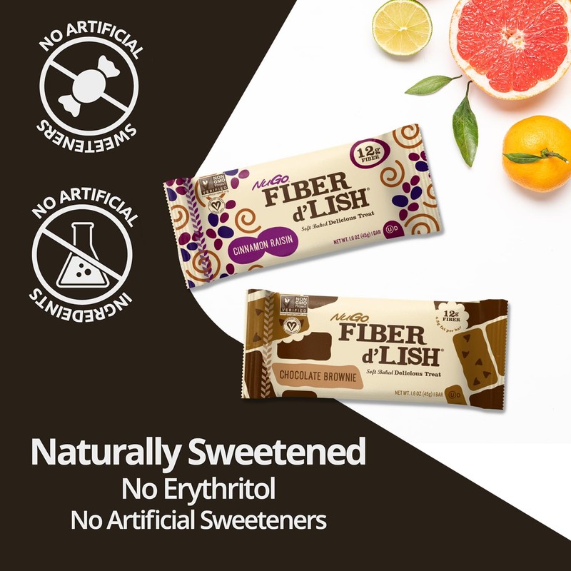 NuGo Fiber d'Lish Blondie, 12g High Fiber, 160 Calories, 16