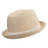 Men's Paper Braid Fedora Hat - Sand Heather L