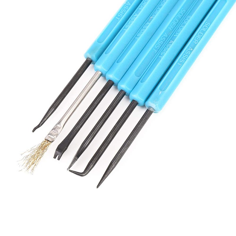 Mxtech Soldering Pick Set, Double-Headed Soldering Aid Tool, 6 Pieces,