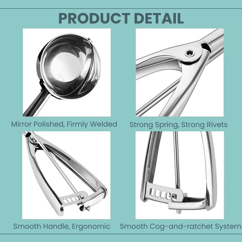 Cookie Scoop, 18/8 Stainless Steel Cookie Scooper, Cookie Scoops for