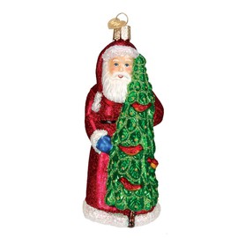Old World Christmas Ornaments Santa Calling Bird Glass Blown Ornaments for Christmas Tree