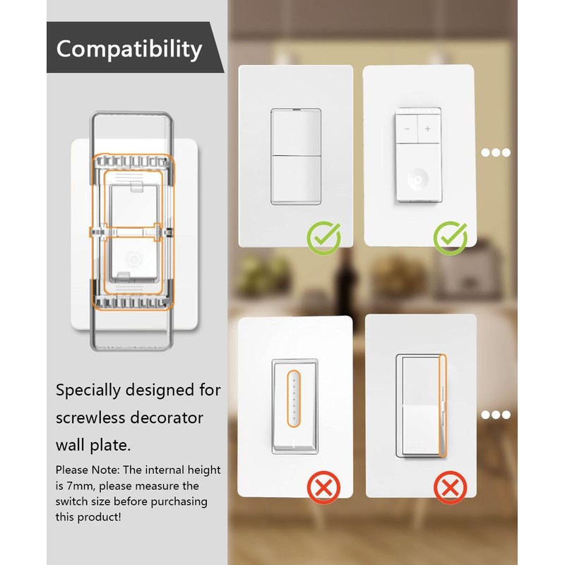 Light Switch Guard for Screwless Wall Plate, ILIVABLE Child Proof