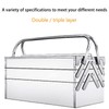 Metal Tool Box, Portable Folding Stainless Steel Storage Box 3
