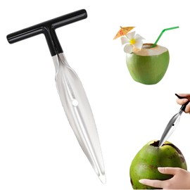 Coconut Opener Tool,Stainless Steel Coconut Opener,Stainless Steel Safety Coconut Opener with Easy Grip Handle, Fresh Coconut Punch Cutter Tool.