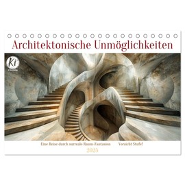 Architectural Impossibilities (Desk Calendar 2025 DIN A5 Landscape), CALVENDO Monthly Calendar