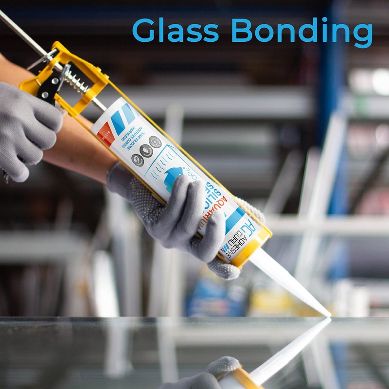 Aquarium Silicone Sealant Clear (2x10.5 floz) 100% Silicone, Waterproof Aquarium