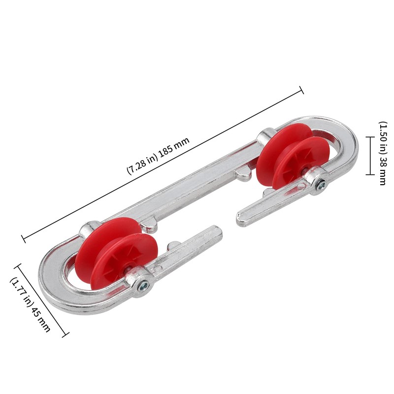 KEILEOHO 4 Pack Clothesline Spreader, Aluminum Clothesline Spreader Plastic Wheel