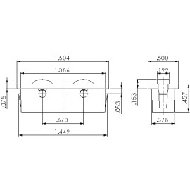 VISION INDUSTRIES Pack of 6 Window Sash Rollers, Window Rollers, 1132C
