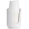 ABRUTY Bathroom Cup Dispenser, 3oz-4oz Ceramic Paper Cup Holder, Small