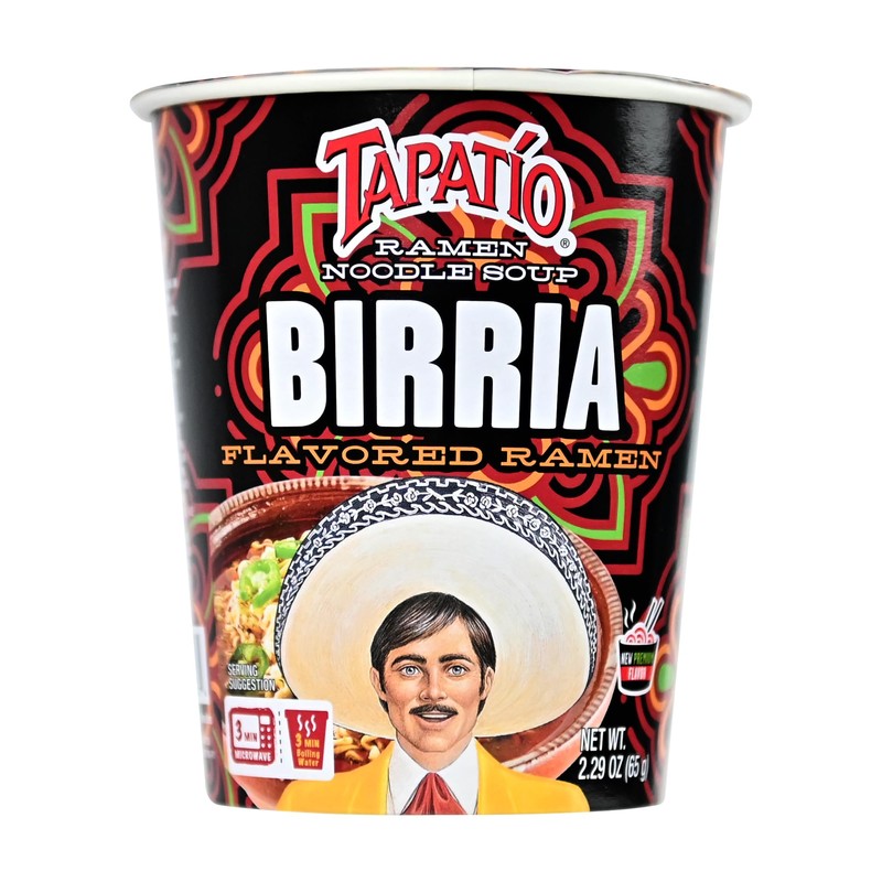 Tapatío Ramen Noodle Soup, Birria Flavored - Microwaveable Cup, 2.29