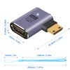 Duttek 8K Right Angled HDMI to Mini HDMI Adapter, 48Gbps