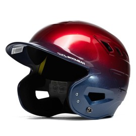 Boombah DEFCON Metallic Gloss Fade Batting Helmet NOSCAE Metallic Red/Metallic Navy - Size Senior 7" - 7 3/4"