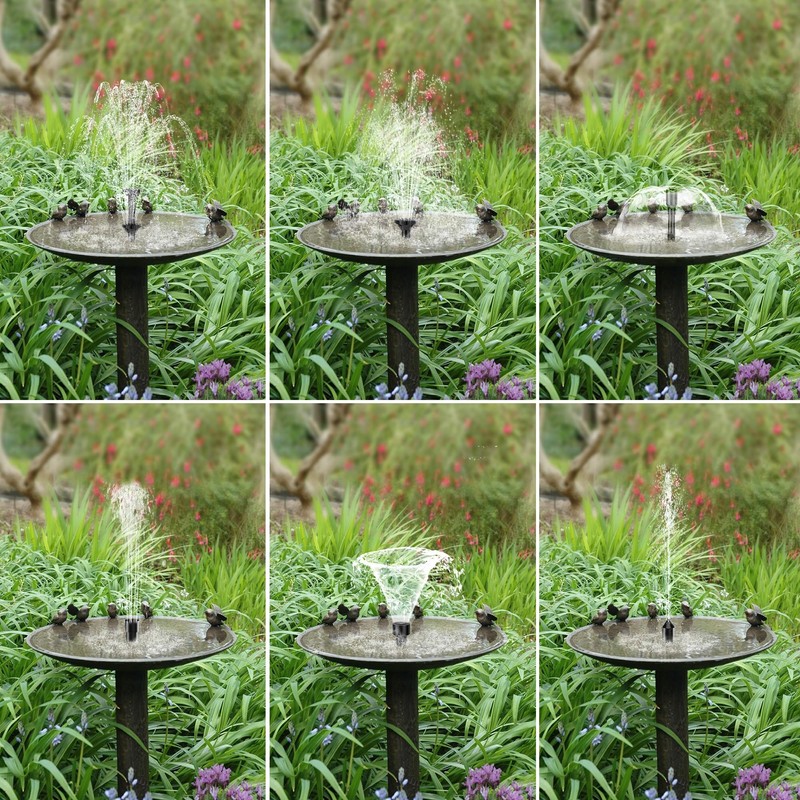 Biling 5.5W Solar Fountain for Bird Bath, DIY Solar Water
