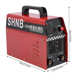 CRYBY Electric Welding Bead Processor, 1000W Welding Spot Weld Cleaner Weld Cleaning Machine Electrolytic Polishing Machine with Ground Wire Clamp, Rectangle Weld Bead Processor for Metal Arc Welding