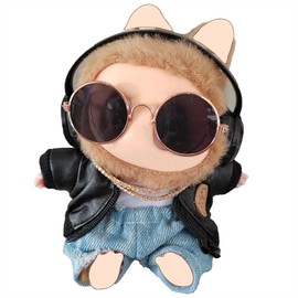 7-Piece Designer Rock-Star Style for Boy Dolls - Includes Zipper Jacket,T-Shirt,Ripped Jeans,Headphones,Sunglasses & Necklaces - Clothes & Accessories for 5.9-6.7"(15-17cm) Dolls
