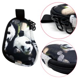 KOSTOO Asthma Inhaler Holder Neoprene Protective Portable Carrying Bag Travel Inhaler Mini Case Sleeve for L-Shaped Inhaler, Inhaler Not Included (Panda)