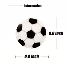 Yalexqiu Sports Shoe Charms for Clog Decoration Soccer Ball Charms for Shoes Charm for Kids Adults Sports Favor, PVC Shoe Charm Accessories Decoration Gift (Soccer Ball-8Pcs)