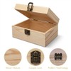 YXFZPAN Small Wooden Box with Hinged Lid - 6.88x4.52x2.36 Inch
