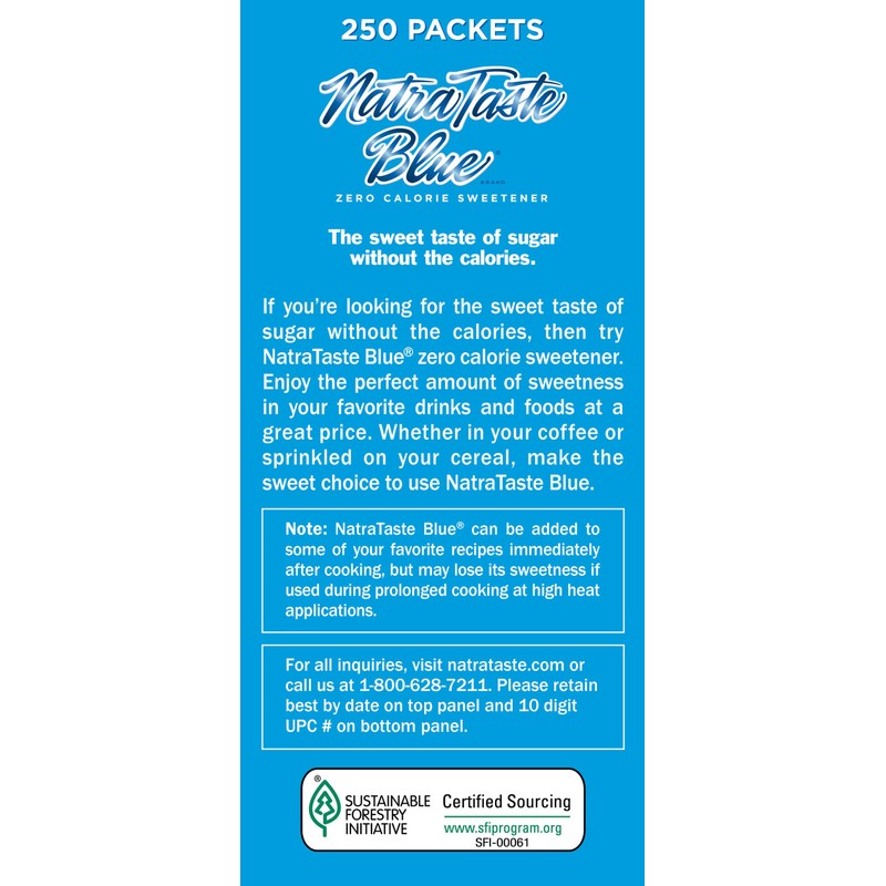 NatraTaste Blue Zero Calorie Sweetener, Bulk Sugar Substitute for Coffee,