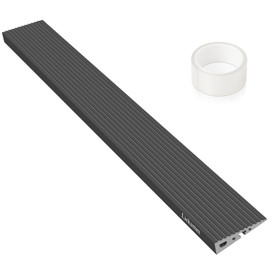 LIEKUMM 1" Rise PVC Threshold Ramp for Doorways, 1700 Lbs Capacity, Transition Ramp for Wheelchairs, Strollers, and Scooters, Cuttable, Black