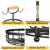 SAYZH 2-Tier Fruit Basket Bowl Vegetable Storage with Dual Banana