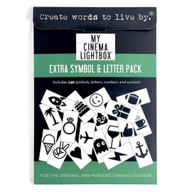 My Cinema Lightbox Extra Letter and Symbol Packs, Colour Letters, Emojis, Fonts, for Light Box Size A5, A4, A3, Plus Storage (A4 - Original Lightbox, Extra Letters, Numbers, Symbols)