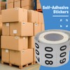 Luomorgo 001-500 Consecutive Number Stickers Roll, 2 x 1.1 Inch
