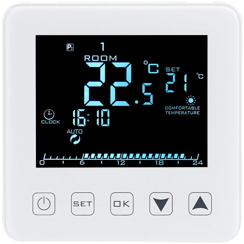 revolt Flush-Mounted Room Thermostat: Set of 2 Wall Thermostats for