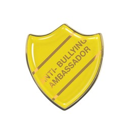 Capricornone Anti Bullying Ambassador Yellow School Shield Badge