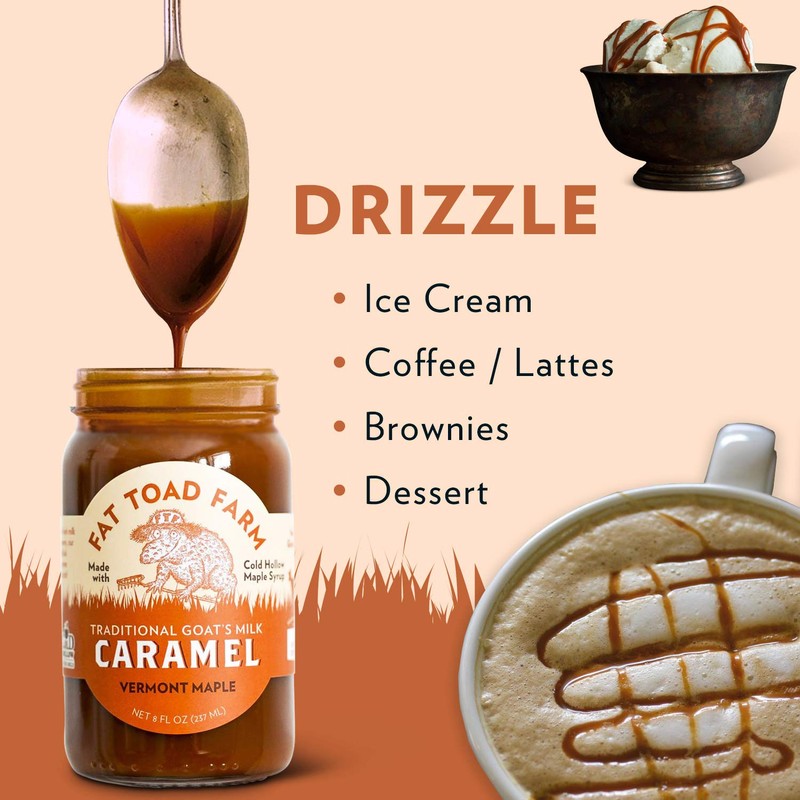 Fat Toad Farm Traditional Goat’s Milk Caramel Sauce/Cajeta, Vermont Maple,