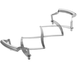 Westmark Ausziehbarer Topf-Untersetzer, Länge: 18 bis 42 cm, Rostfreier Edelstahl, Flexi, Farbe: Silber, 16412260