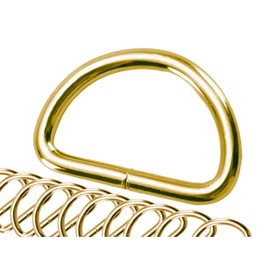 Argollas tipo D o media argolla de 25mm. Anillos en D. Alta resistencia. Color dorado. Paquete con 50 argollas. Hecho en MX con calidad premium en materiales, terminados y mano de obra CNC a bajo costo. Alta calidad!