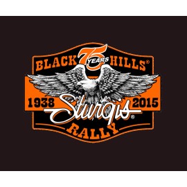 2015 STURGIS RALLY 75th Anniversary Downwing Eagle 4 INCH BIKER PATCH