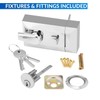 Standard Deadlocking Night Latch 60mm, Complete with Rim Cylinder and