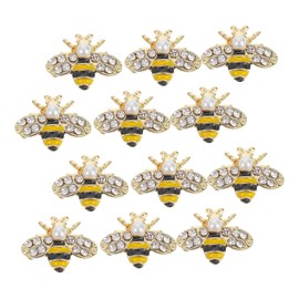 SUPVOX 12pcs Alloy Bee Nail Charms Cute DIY Nail Art Decorations