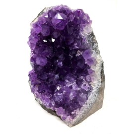 SUPERIOR Amethyst Cluster - .5 lb to 1 lbs - Uruguayan. Especially for Rock Collectors. Includes a Bonus 3 inch Selenite Wand