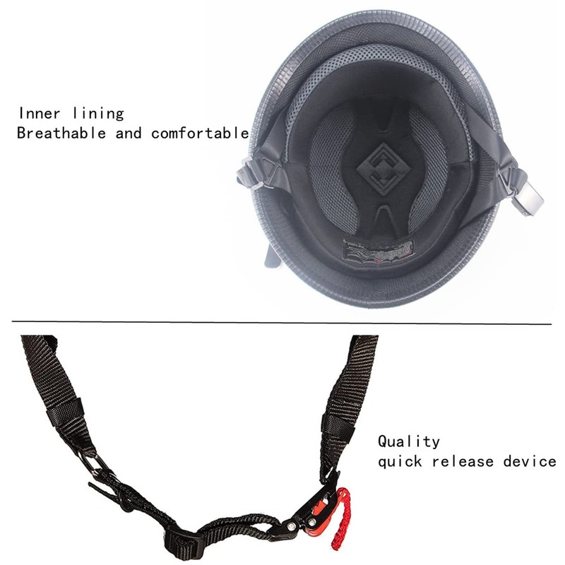 German Style Motorcycle Helmet,Adult Half Helmet Open Face DOT Approved,