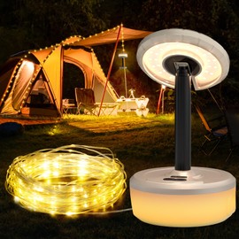 RISEMART Retractable Camping String Lights