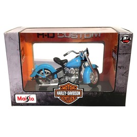 Maisto 34360-20115 Compatible with Harley Davidson 74FL Hydra Glide, Light Blue, 1953, 1:18, Finished Model