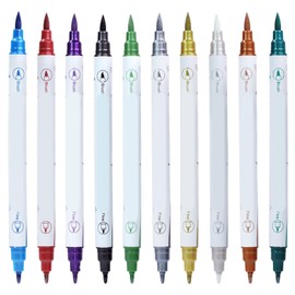 10 Pieces Double-Ended Nail Art Paint Pens, Nail Art Graffiti Pens, Nail Art Tools, Quick-Drying Waterproof Paint Pens, Diy Painting Supplies, Nail Art Decoration Pens