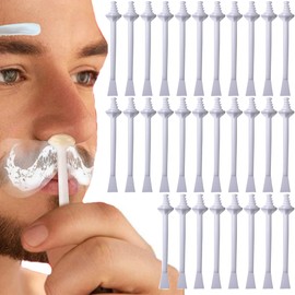 KEQAR Pack of 30 Dual Use Nose Wax Sticks, Nose Hair Wax Applicators, Plastic Wax Stick Applicators, for Cleaning Nostrils