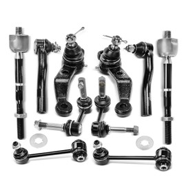 A-Premium Set of 10, Front Lower Ball Joint, Inner & Outer Tie Rod End, Front & Rear Sway Bar Link, Compatible with Lexus GS300 1998-2005, GS400 1998-2000, GS430 2001-2005