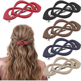 GDDDYWWJ 5 Pcs Flat Hair Clips, Hollow Curved French Barrette Hair Clip, Strong Hold Flat Claw Clips for Women Thick Fine Hair